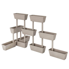 Garden Planter 3 pcs 39.4 Taupe