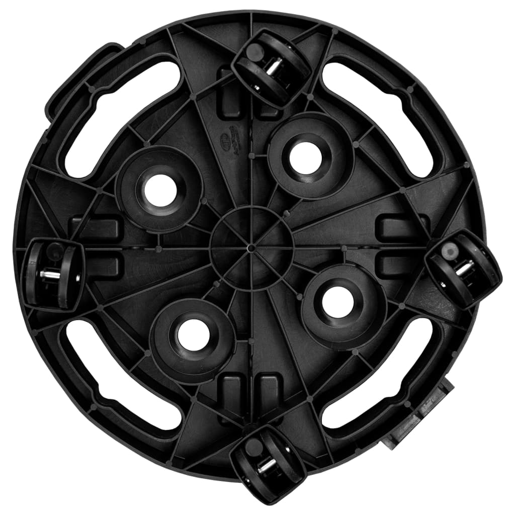 Plant Trolley with Wheels Diameter 11.8 Black 374.8 lb