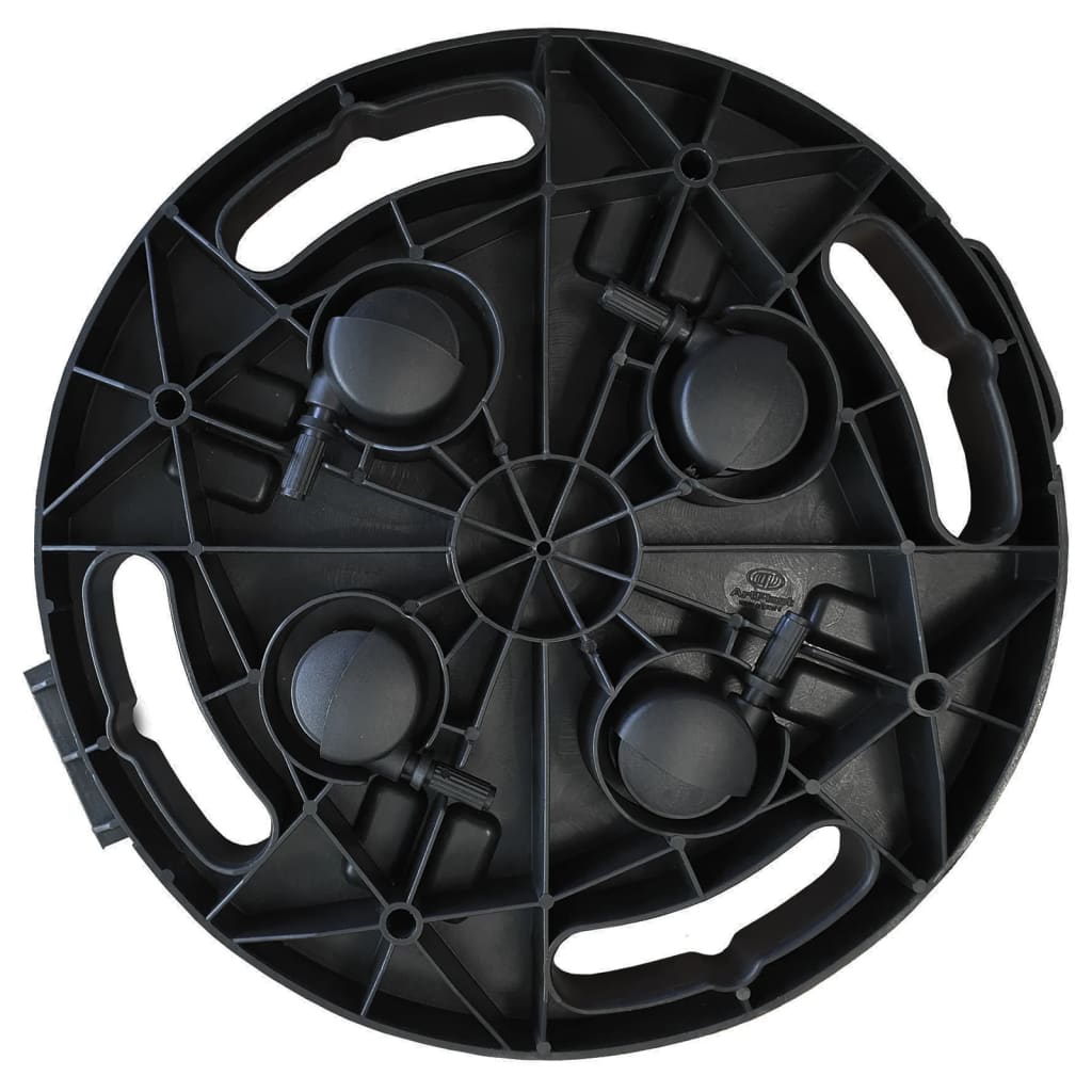 Plant Trolley with Wheels Diameter 11.8 Black 374.8 lb