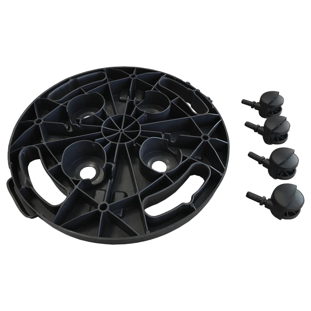Plant Trolley with Wheels Diameter 11.8 Black 374.8 lb