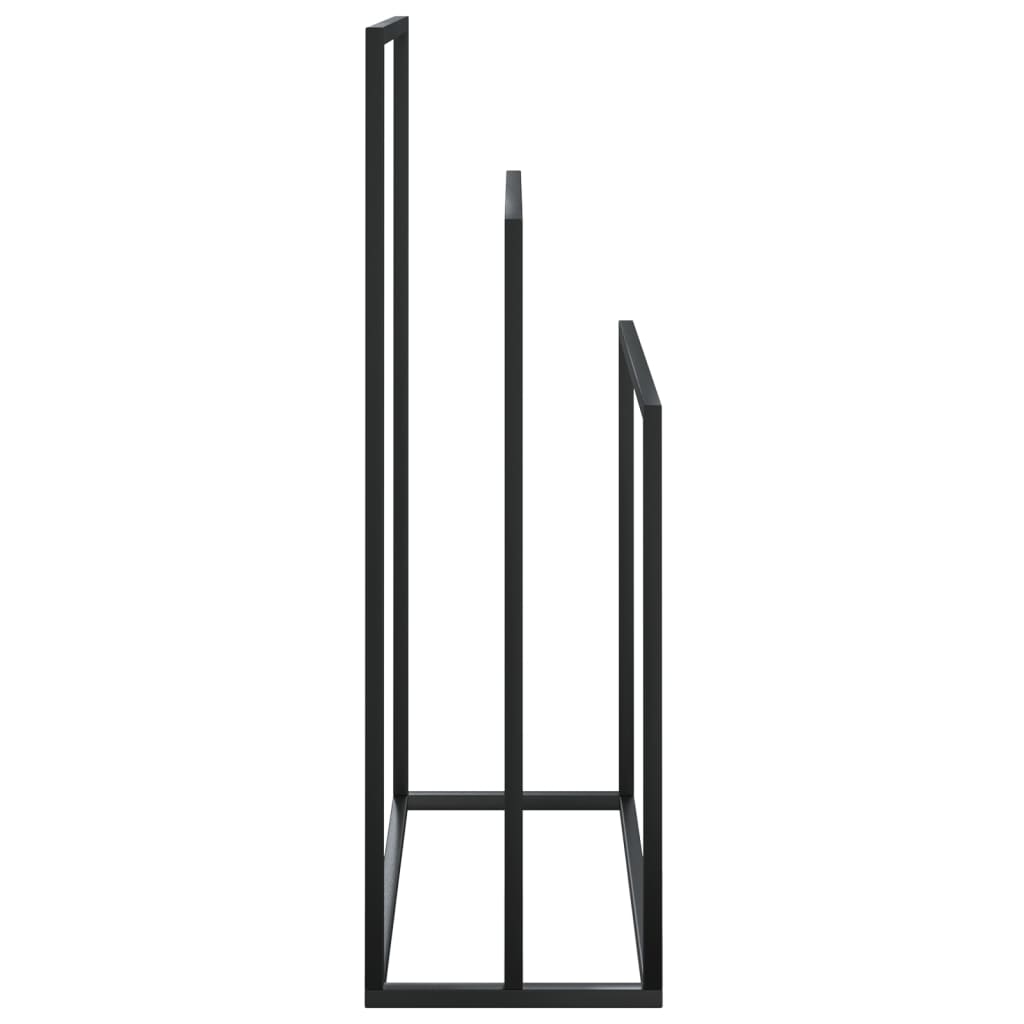 Freestanding Towel Rack Black 18.9x9.4x31.1 Iron