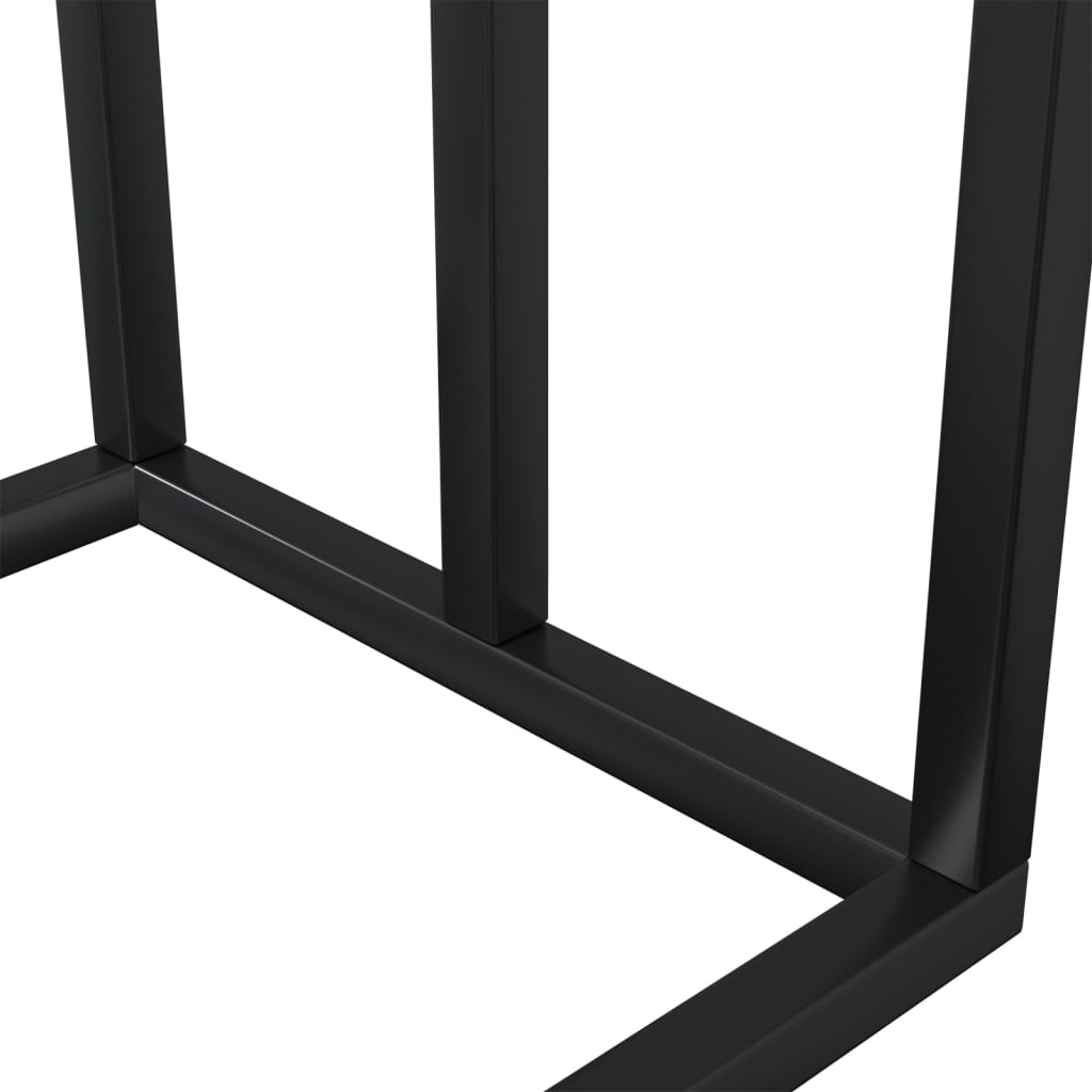 Freestanding Towel Rack Black 18.9x9.4x31.1 Iron