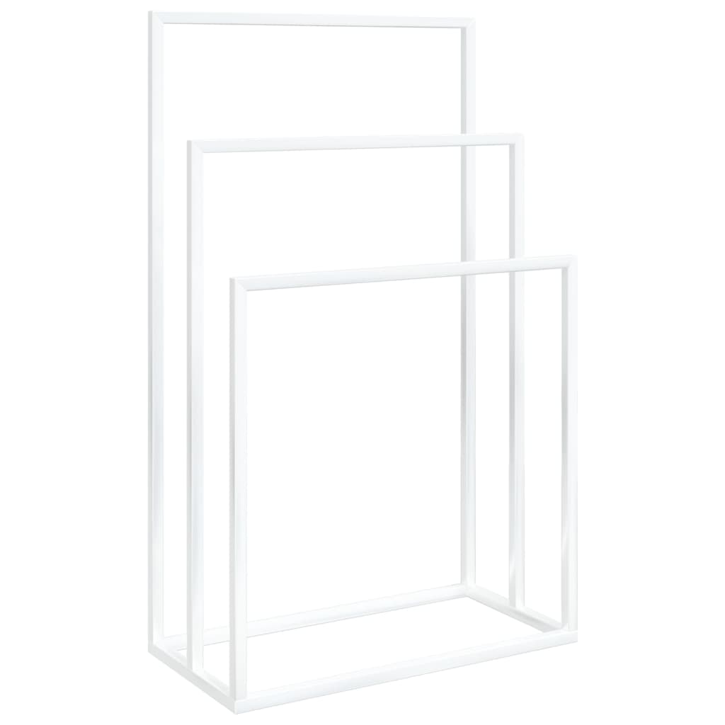 Freestanding Towel Rack White 18.9x9.4x31.1 Iron