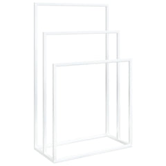 Freestanding Towel Rack White 18.9x9.4x31.1 Iron