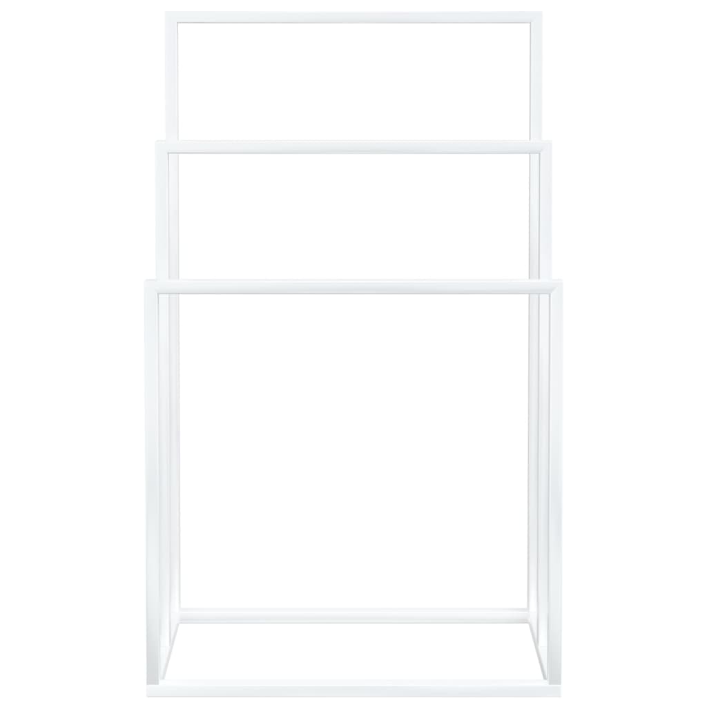 Freestanding Towel Rack White 18.9x9.4x31.1 Iron