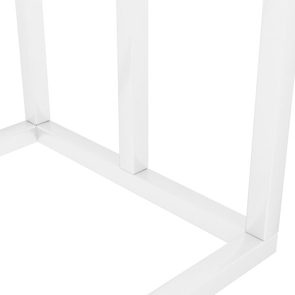 Freestanding Towel Rack White 18.9x9.4x31.1 Iron