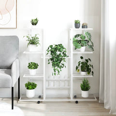 Flower Stand White Powder-coated iron Tall Flower Stand