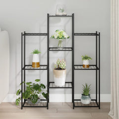 Flower Stand 32.7x9.8x39.4 Black Iron