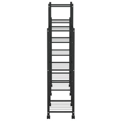 Flower Stand with Wheels 32.7x9.8x40.7 Black Iron