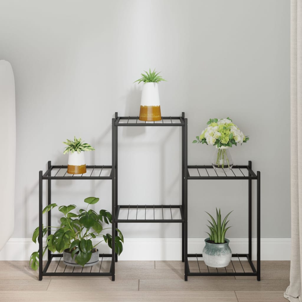 Flower Stand 32.7x9.8x23.6 Black Iron