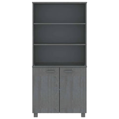 Highboard HAMAR Solid Wood Pine Dark Gray