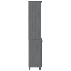 Highboard HAMAR Solid Wood Pine Dark Gray