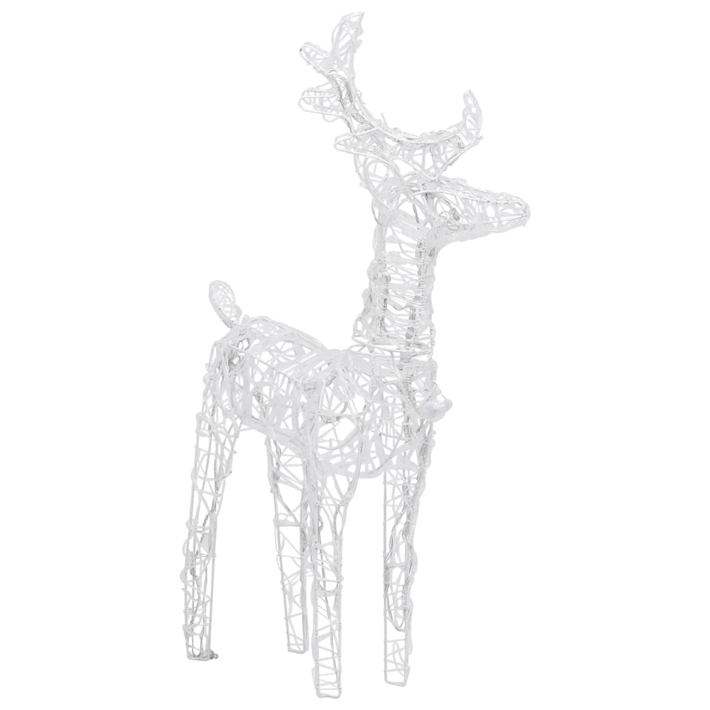 White wireframe reindeer Christmas decoration with acrylic panels and 240 LEDs.