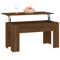 Coffee Table Brown Oak Engineered Wood 39.8 x 19.3 x 20.5 in