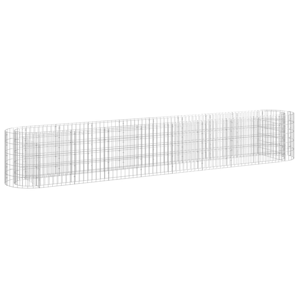 Gabion Raised Bed Galvanized Iron 129.9x19.7x19.7