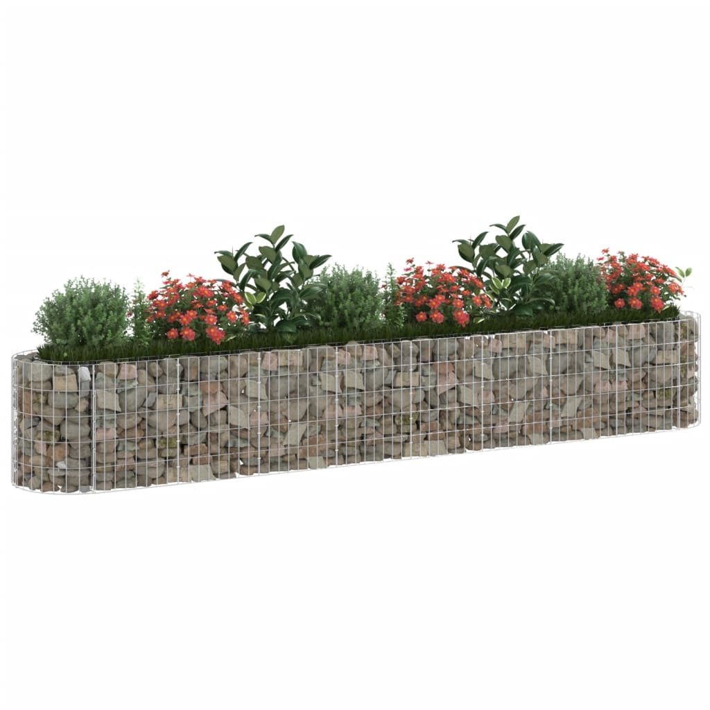 Gabion Raised Bed Galvanized Iron 129.9x19.7x19.7