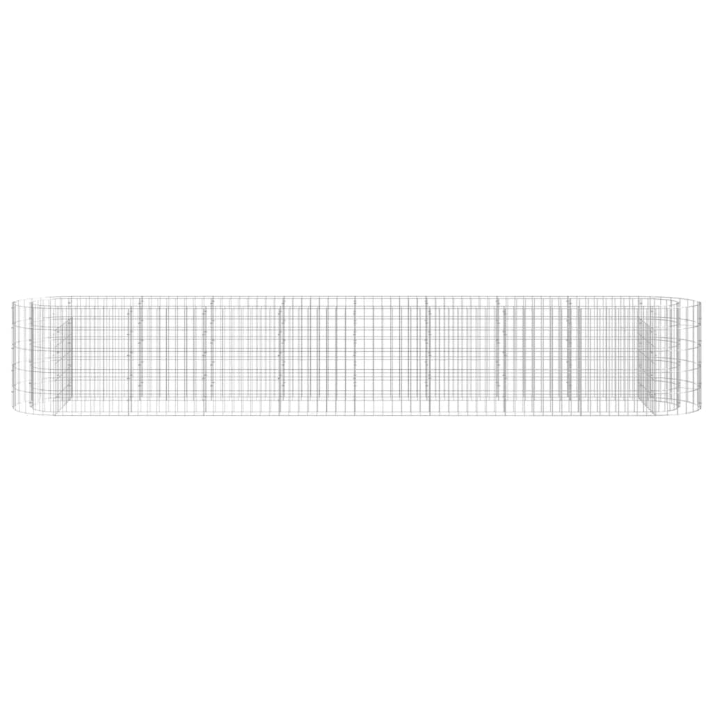Gabion Raised Bed Galvanized Iron 129.9x19.7x19.7