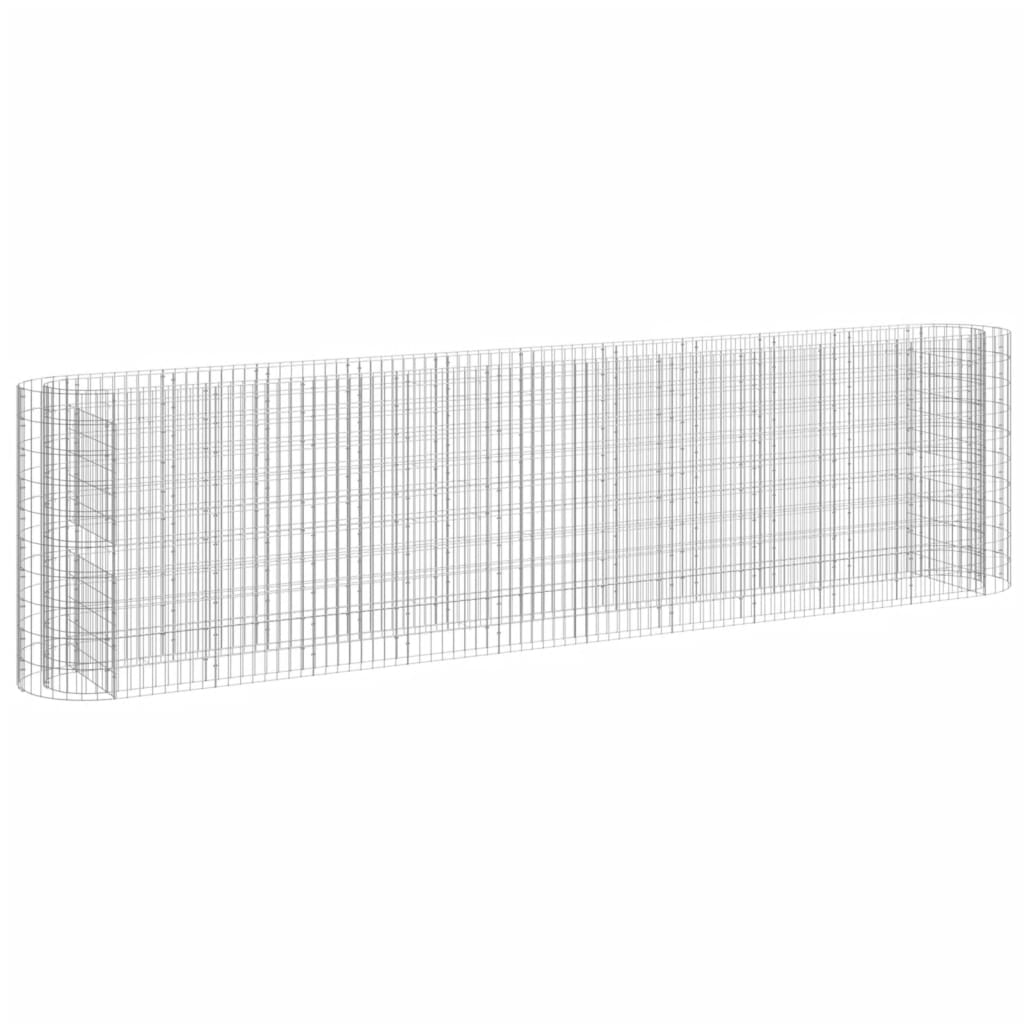 Gabion Raised Bed Galvanized Iron 157.5x19.7x39.4