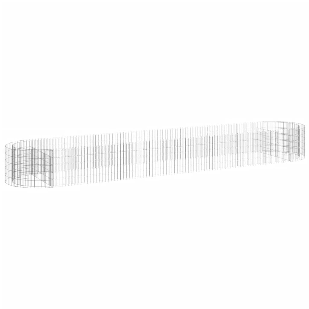 Gabion Raised Bed Galvanized Iron 196.9x39.4x19.7