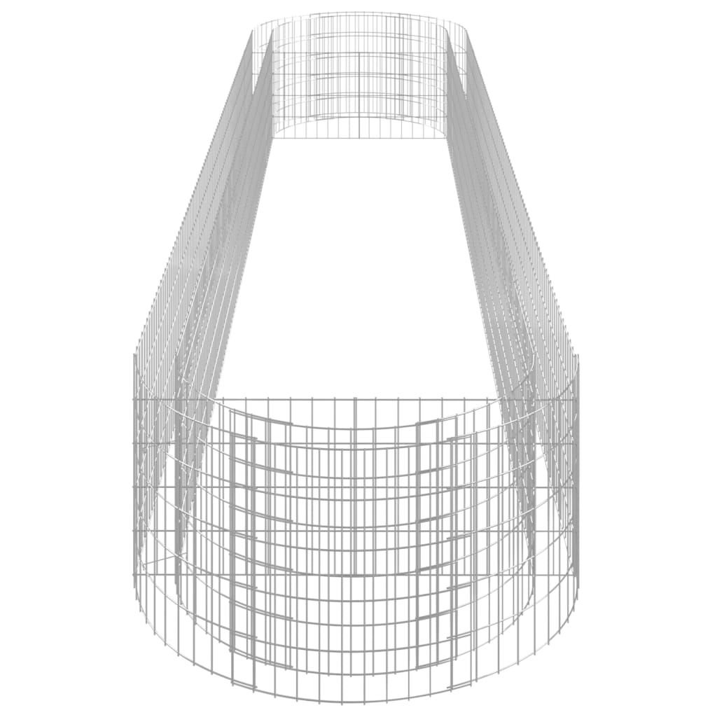 Gabion Raised Bed Galvanized Iron 196.9x39.4x19.7