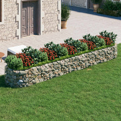 Gabion Raised Bed Galvanized Iron 196.9x39.4x19.7