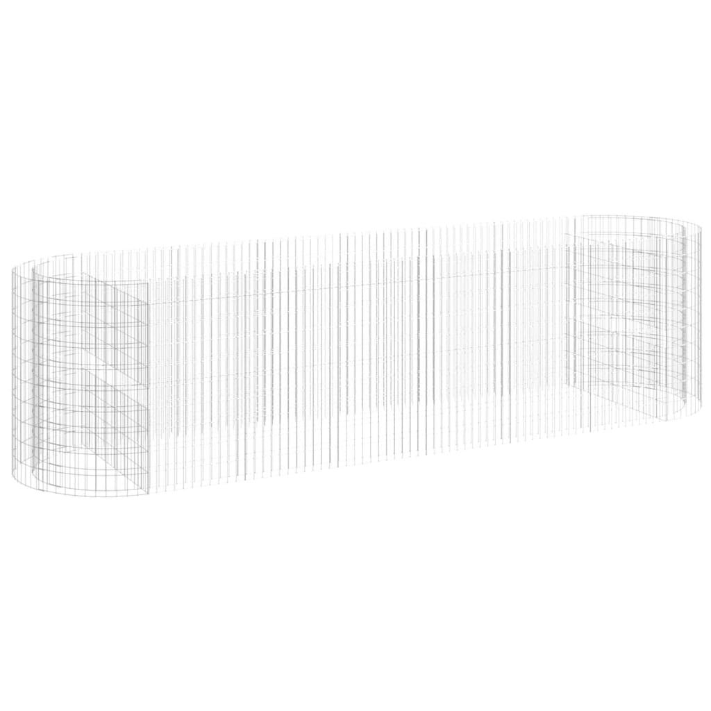 Gabion Raised Bed Galvanized Iron 157.5x39.4x39.4
