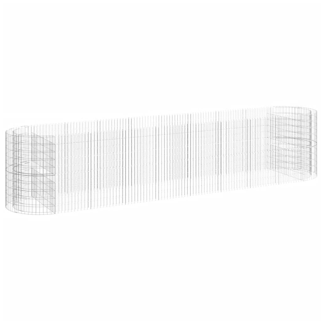 Gabion Raised Bed Galvanized Iron 196.9x39.4x39.4