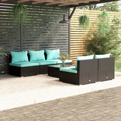 Garden Lounge Set Black