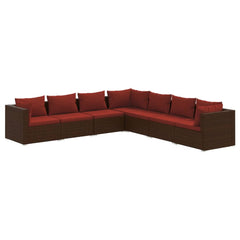 Garden Lounge Set Brown