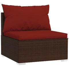 Garden Lounge Set Brown