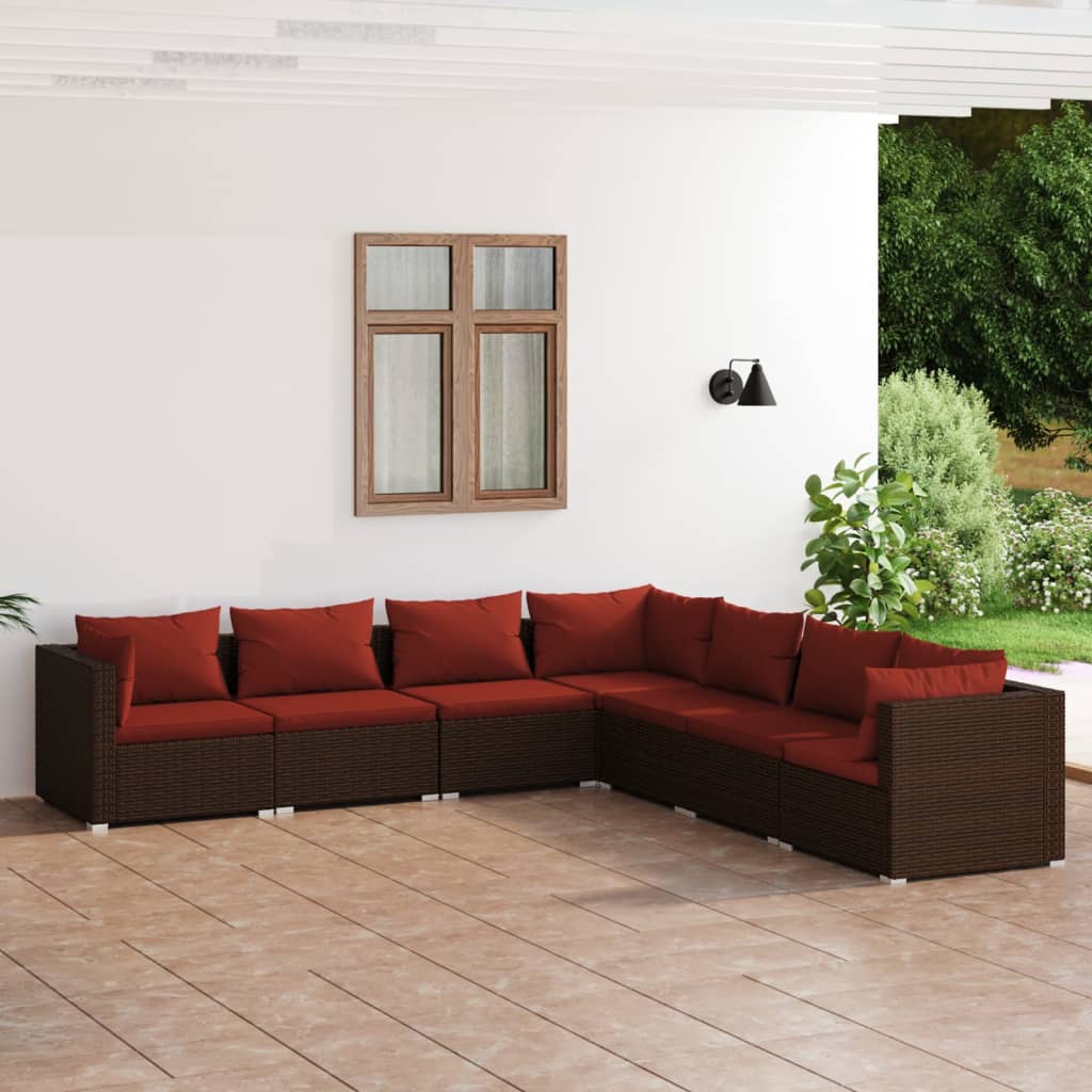 Garden Lounge Set Brown