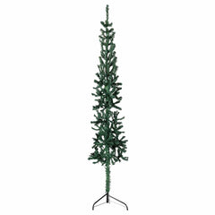 Artificial Half Christmas Tree Green PVC Slim Decorative Inlays