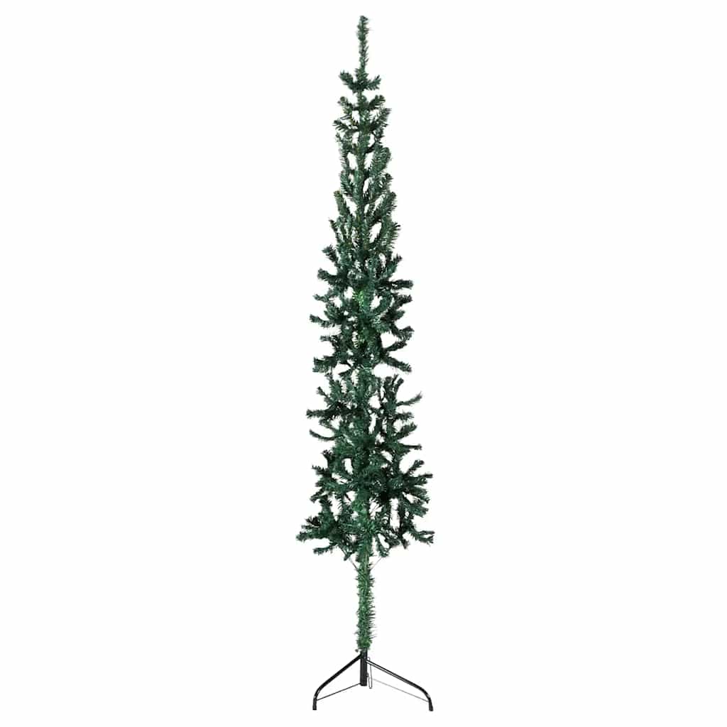 Artificial Half Christmas Tree Green PVC, Steel 94.5 in