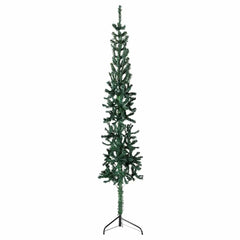 Artificial Half Christmas Tree Green PVC, Steel 94.5 in