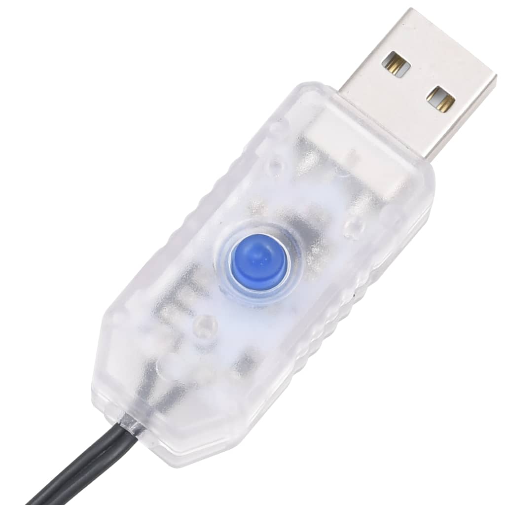 LED String with 300 LEDs Cold White 98.4' PVC