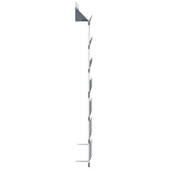 Silver aluminum hanging shoe rack with 7 rows for 21 pairs of shoes.