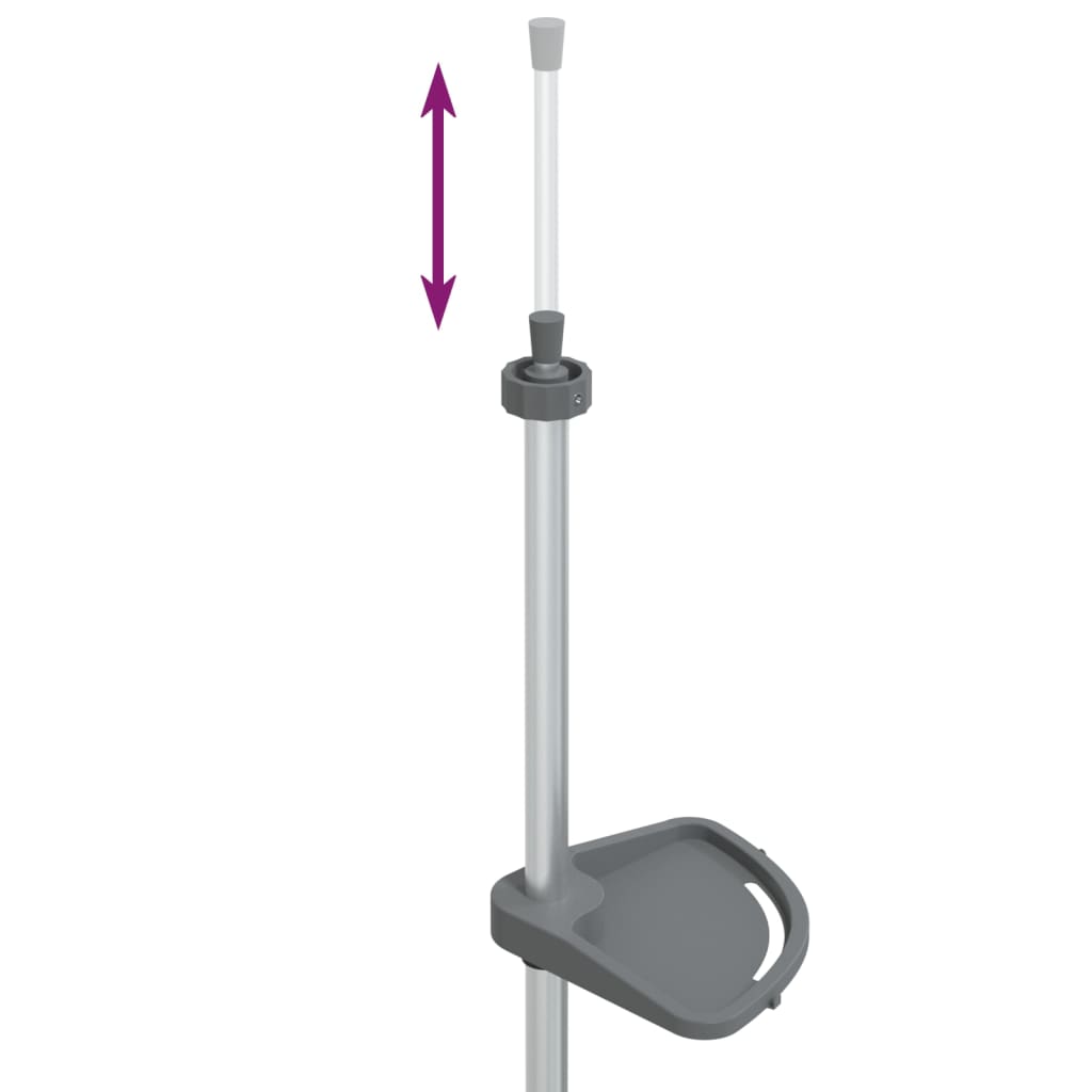 4-Tier Telescopic Shower Corner Shelf Silver Aluminum