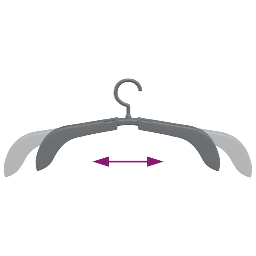Extendable Clothes Hangers 5 pcs Gray
