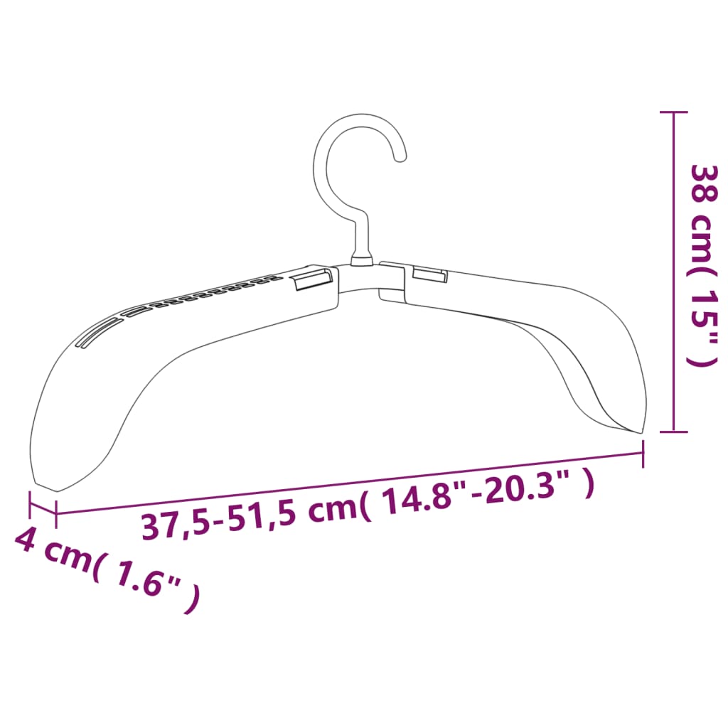 Extendable Clothes Hangers 5 pcs Gray
