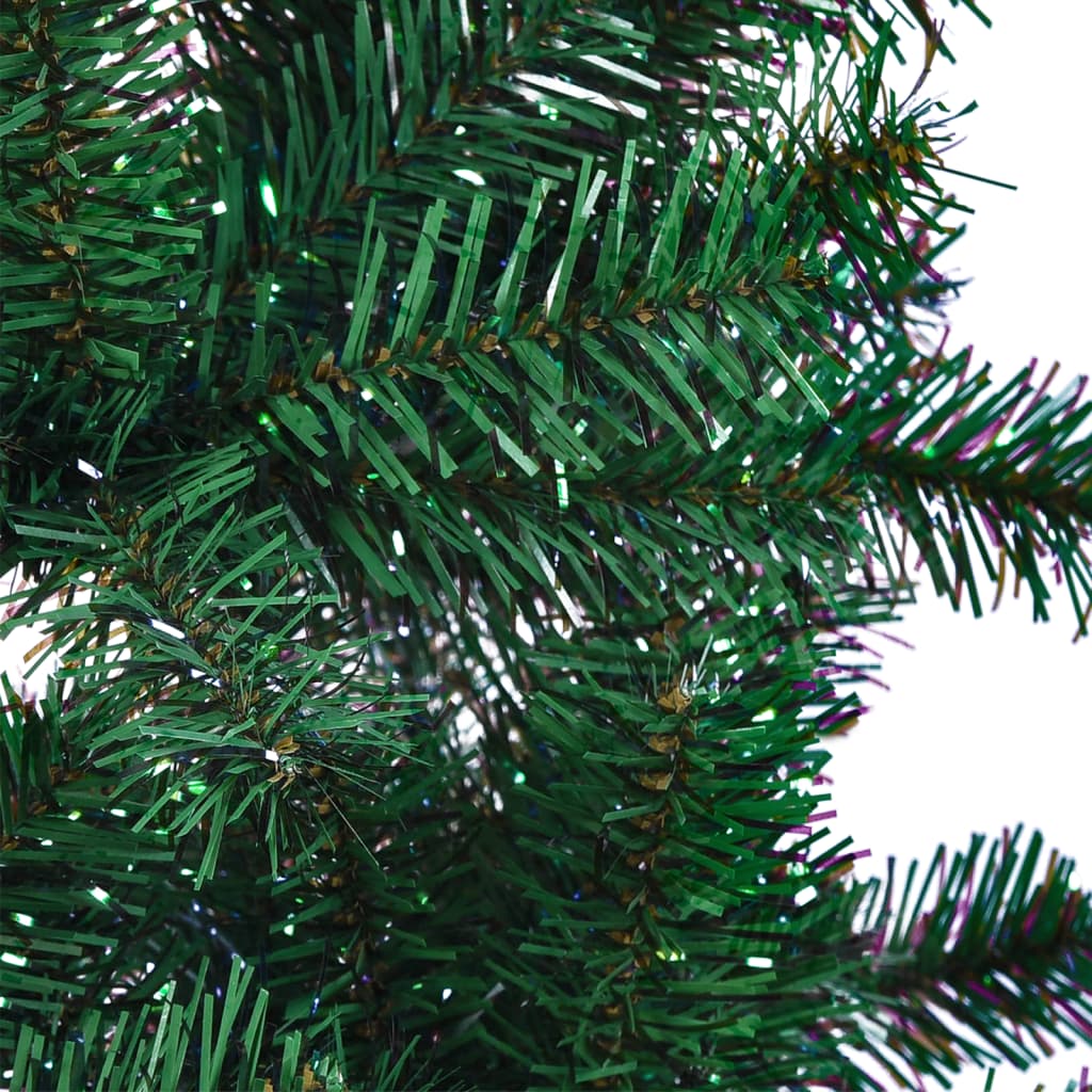 5ft green iridescent artificial Christmas tree with a sturdy steel stand.