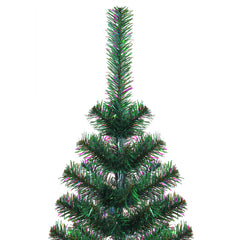A 6 ft green PVC artificial Christmas tree with iridescent tips on bushy branches.