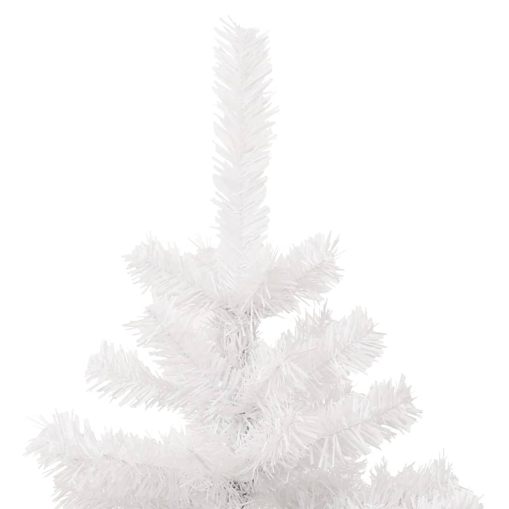 5 ft white swirl pre-lit PVC Christmas tree with stand and warm white LED lights