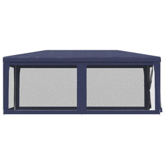 Party Tent with 6 Mesh Sidewalls Blue 9.8'x19.7' HDPE