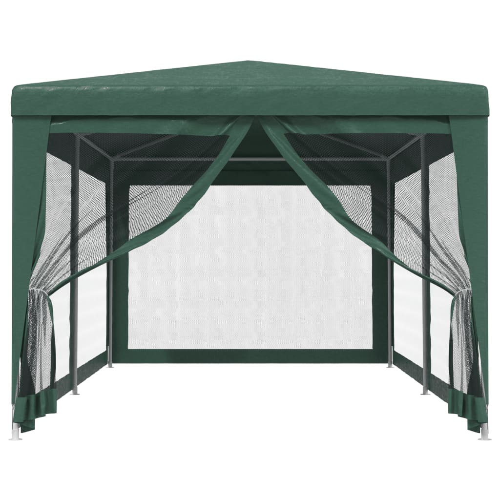 Party Tent with 6 Mesh Sidewalls Green 9.8'x19.7' HDPE