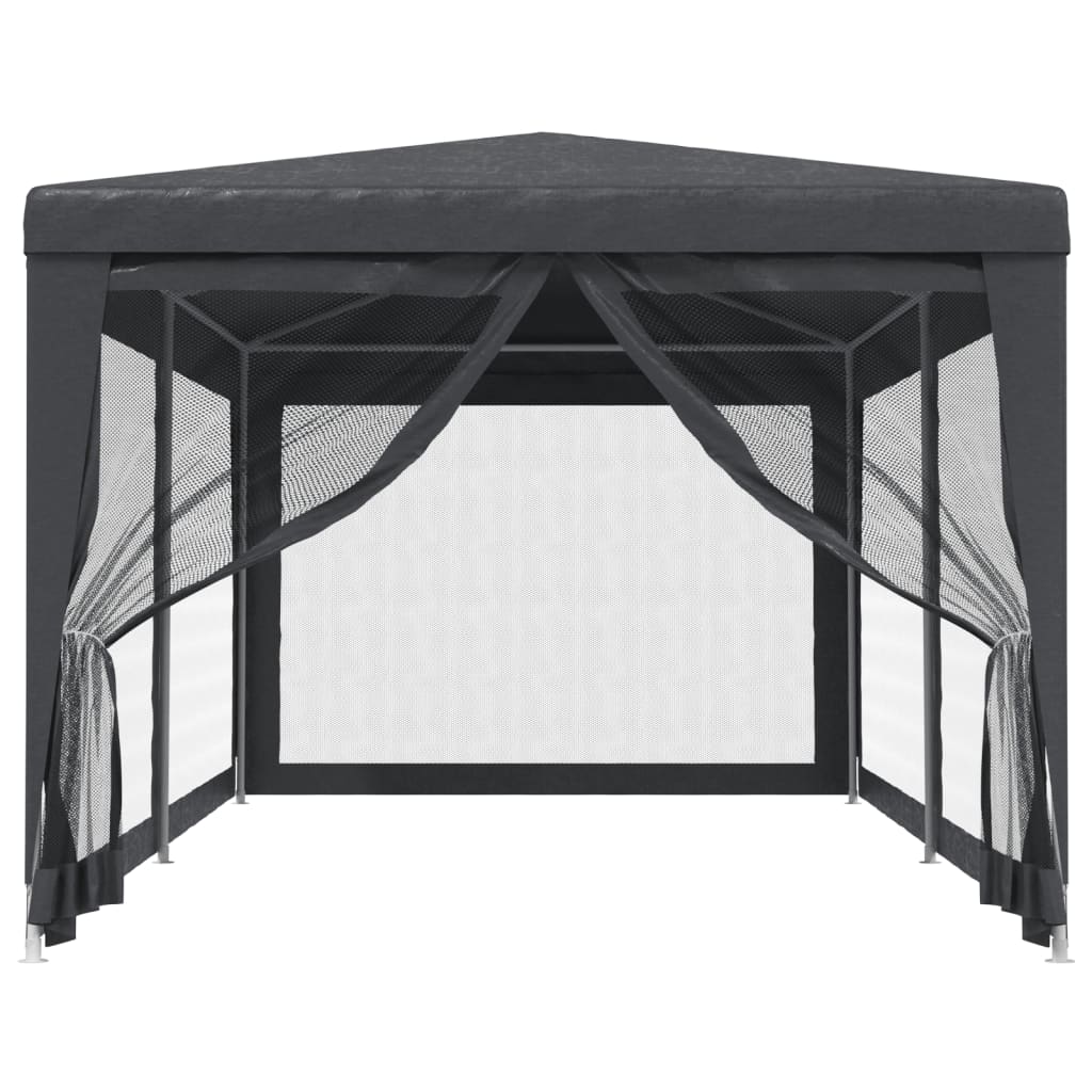 Party Tent with 6 Mesh Sidewalls Anthracite 9.8'x19.7' HDPE