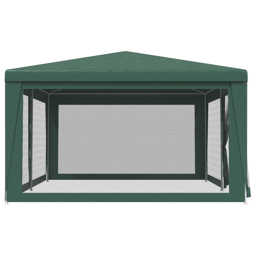 Party Tent with 6 Mesh Sidewalls Green 19.7'x13.1' HDPE