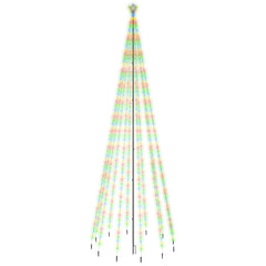 16 ft Christmas tree with 732 colorful LEDs and a star topper on a spike base