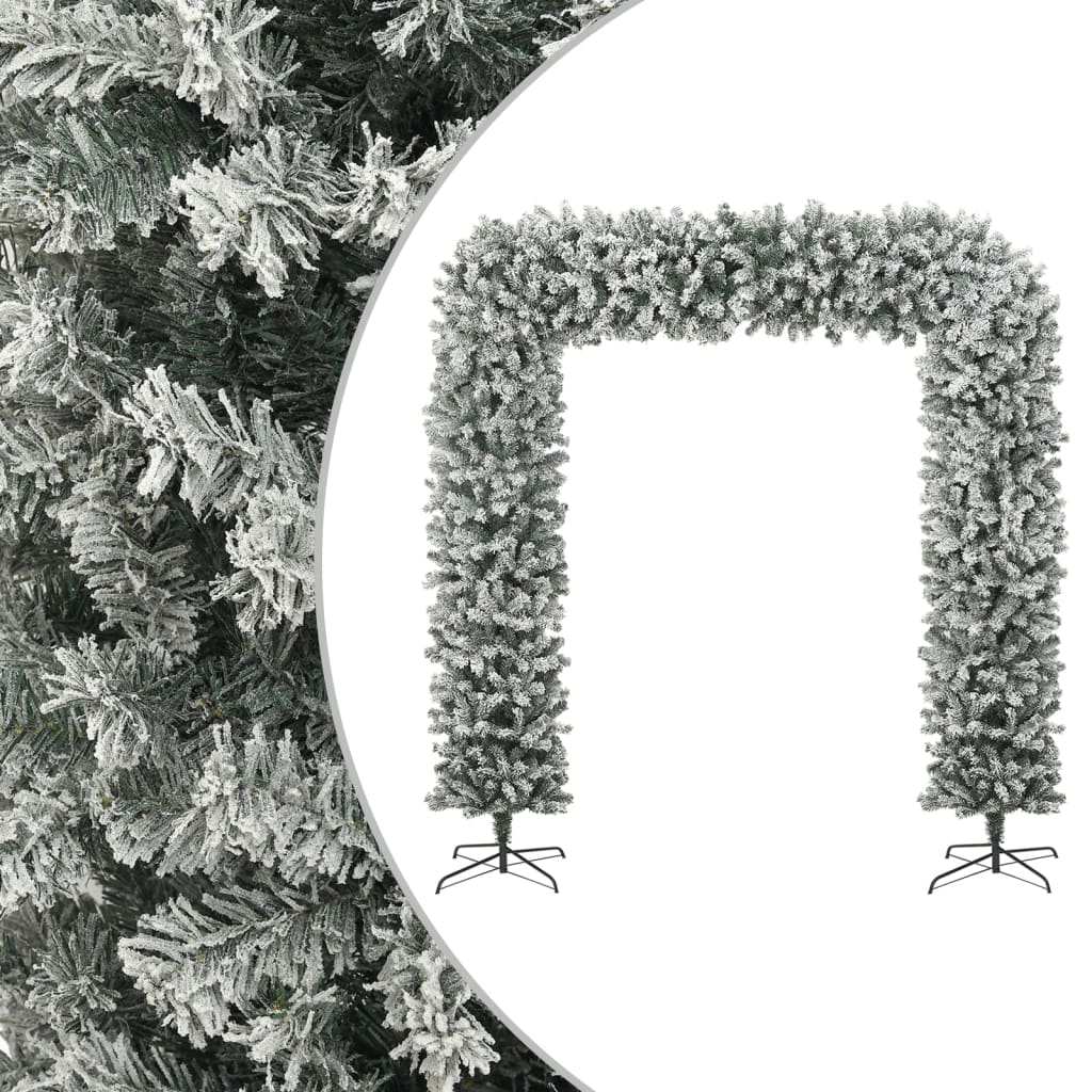 Christmas Tree Arch White and green PVC and steel Large