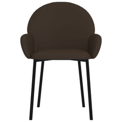 Dining Chairs 2 pcs Brown Faux Leather