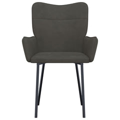 Dining Chair Set of 2 Dark Grey